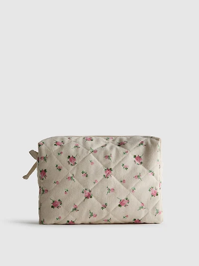Floral Canvas Toiletry Bag