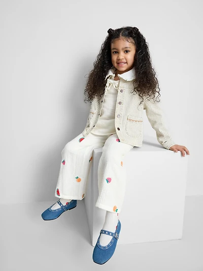 1.5-8yrs | Embroidered Pants