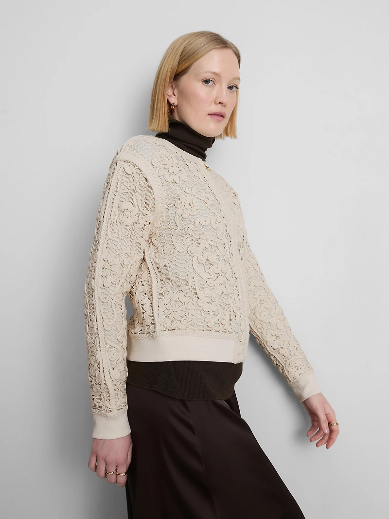 Crochet Bomber Jacket