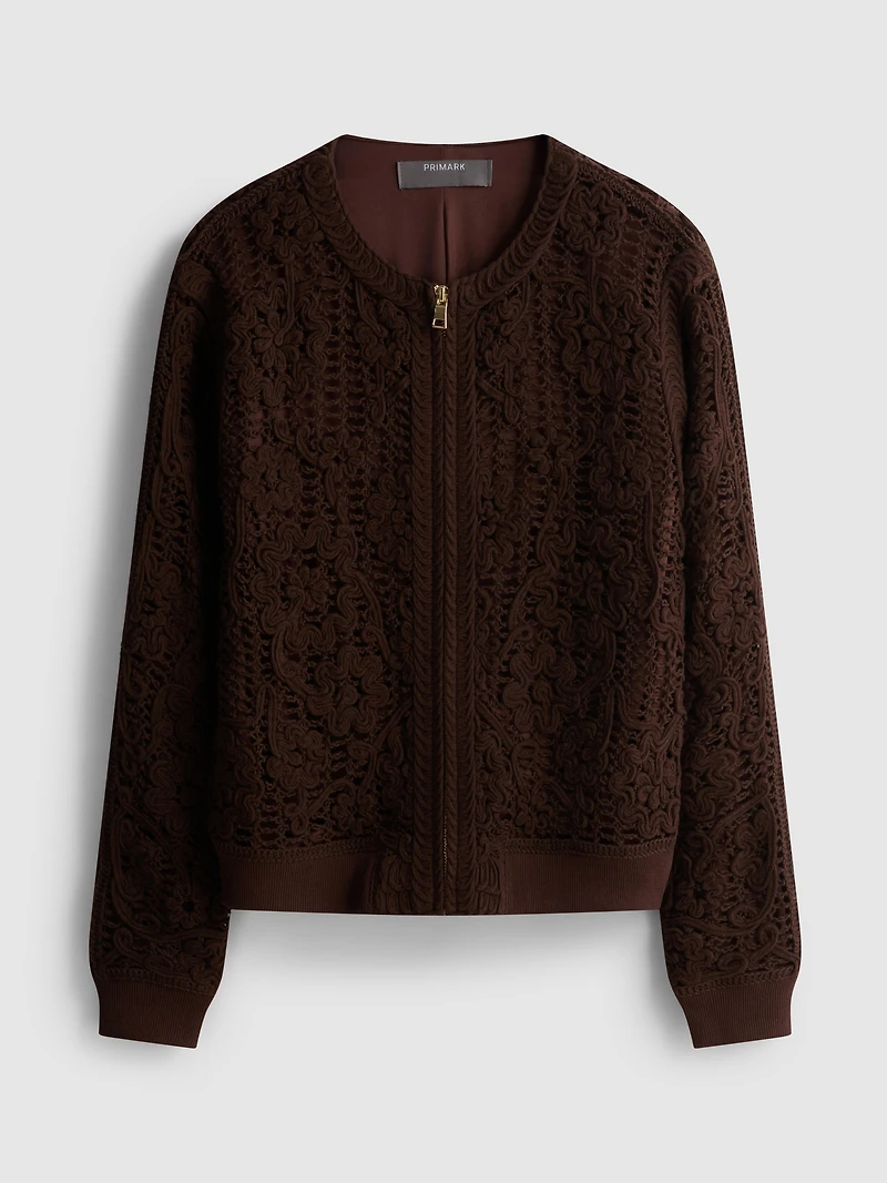 Crochet Bomber Jacket