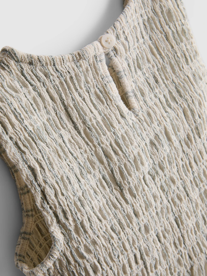 1.5-8yrs | Stripe Shirred Peplum Top and Skirt Set