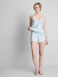 The Edit Silk Blend Pajama Shorts