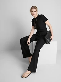 Short-Sleeve Crinkle Top