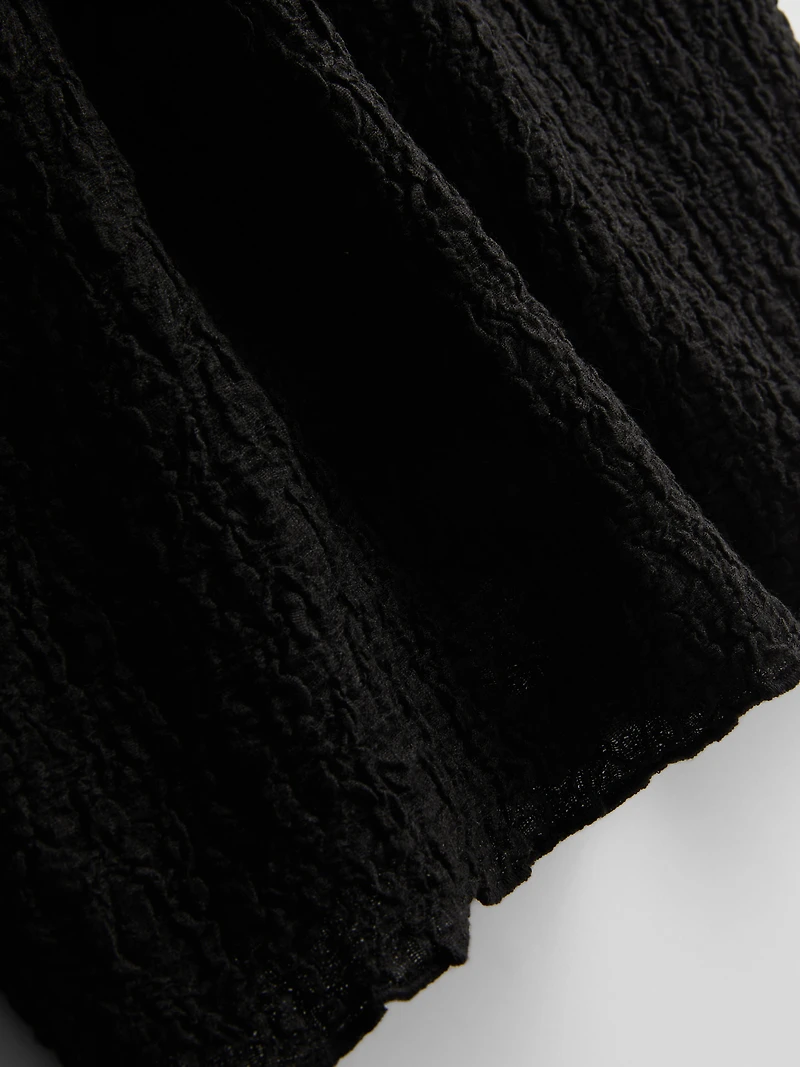 Short-Sleeve Crinkle Top