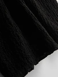 Short-Sleeve Crinkle Top