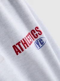 Cotton-Blend Wide-Leg Athletics Joggers