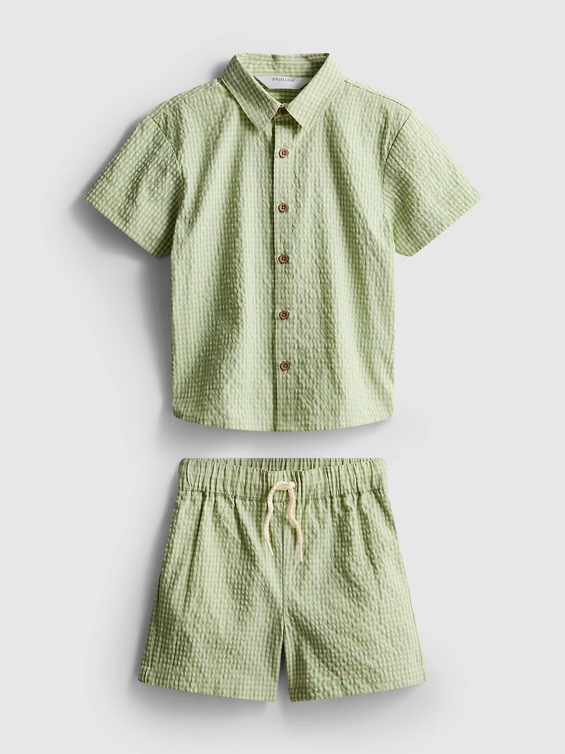 1.5-12yrs | Stacey Solomon Gingham Plaid Shirt and Shorts Set
