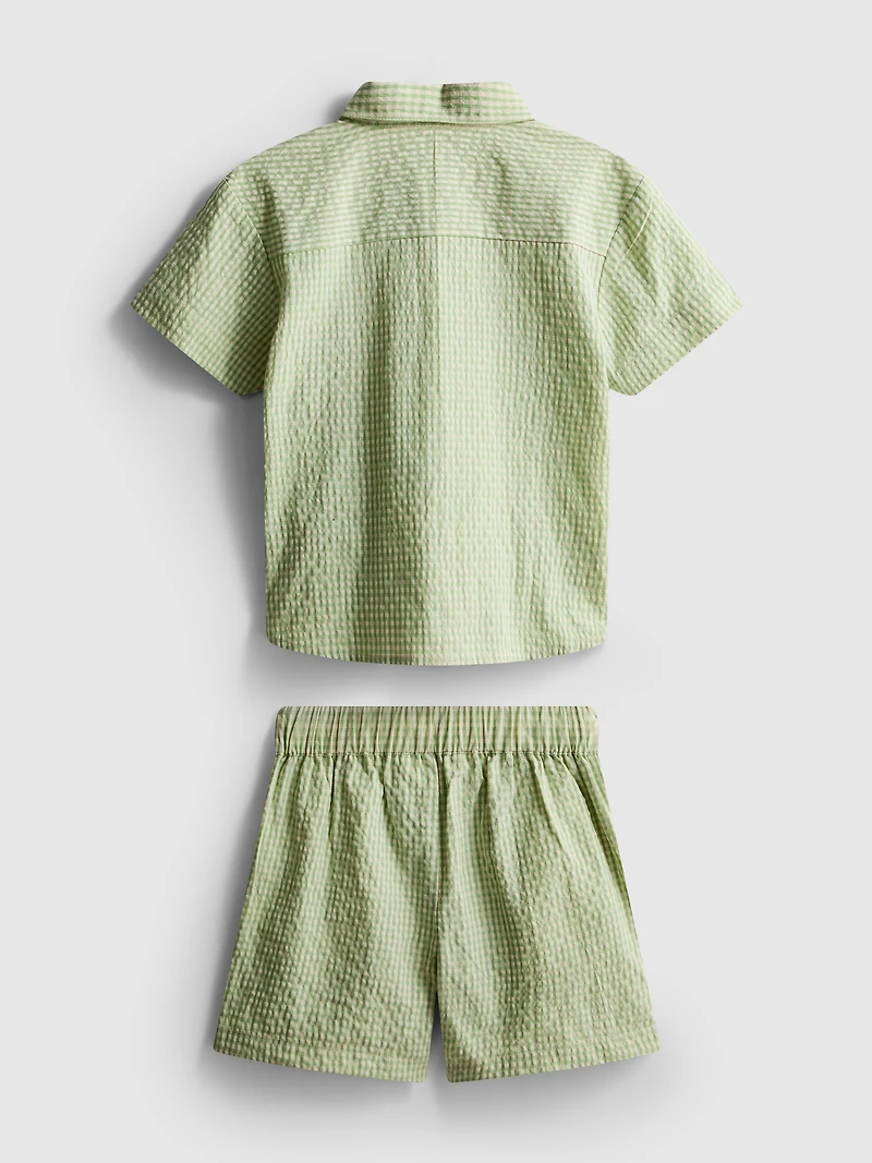 1.5-12yrs | Stacey Solomon Gingham Plaid Shirt and Shorts Set