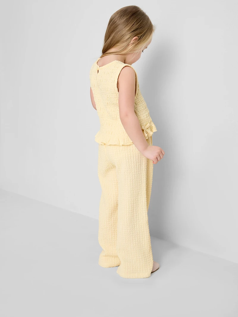 1.5-8yrs | Sleeveless Shirred Blouse and Pants Set
