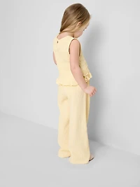 1.5-8yrs | Sleeveless Shirred Blouse and Pants Set