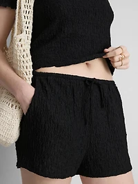 Drawstring Crinkle Shorts