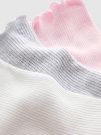 3pk Lettuce Trim Ankle Socks