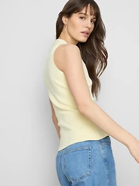 Sculpted Square-Neck Tank Top