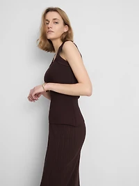 Sculpted Square-Neck Tank Top