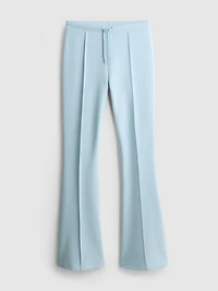 Cotton-Rich Pintuck Flared-Leg Joggers