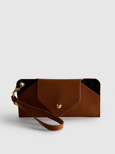 Faux Leather Sunglasses Case