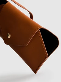 Faux Leather Sunglasses Case