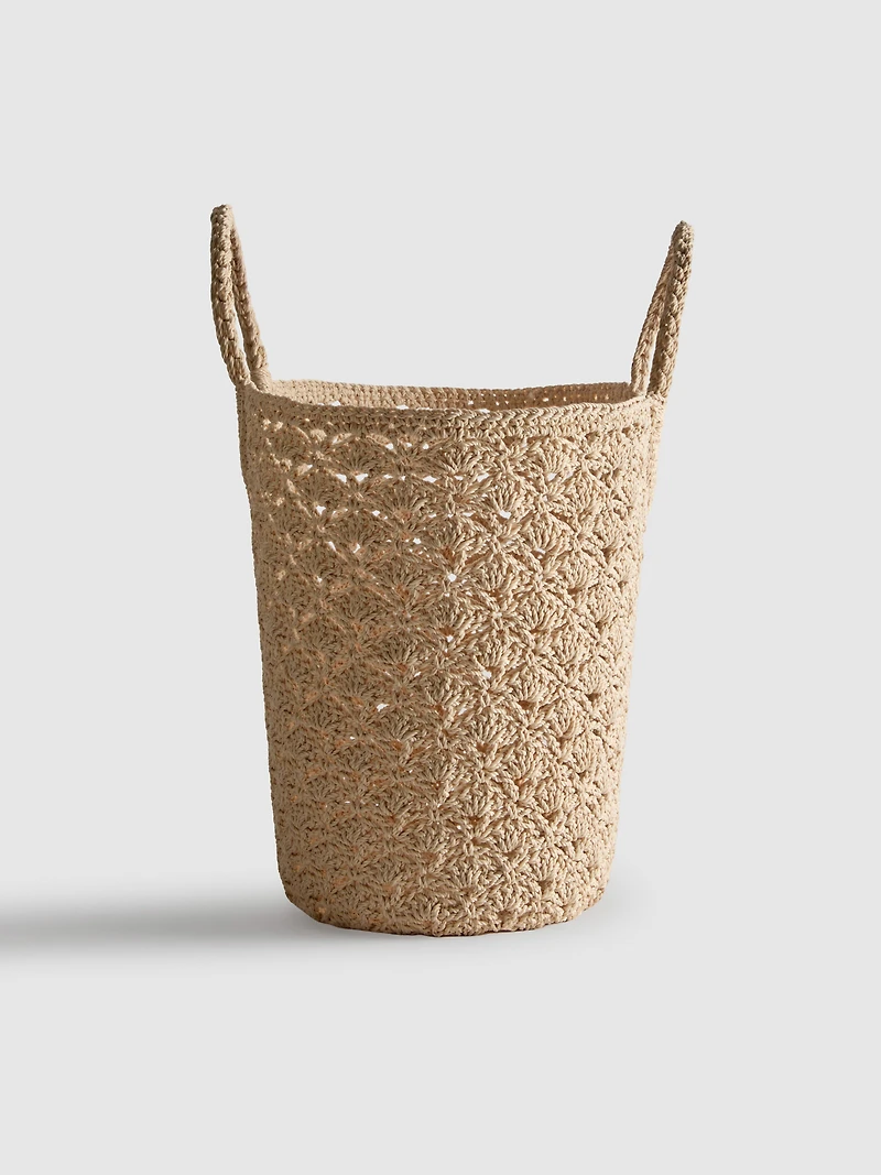 Paula Echevarría Crochet Bucket Bag