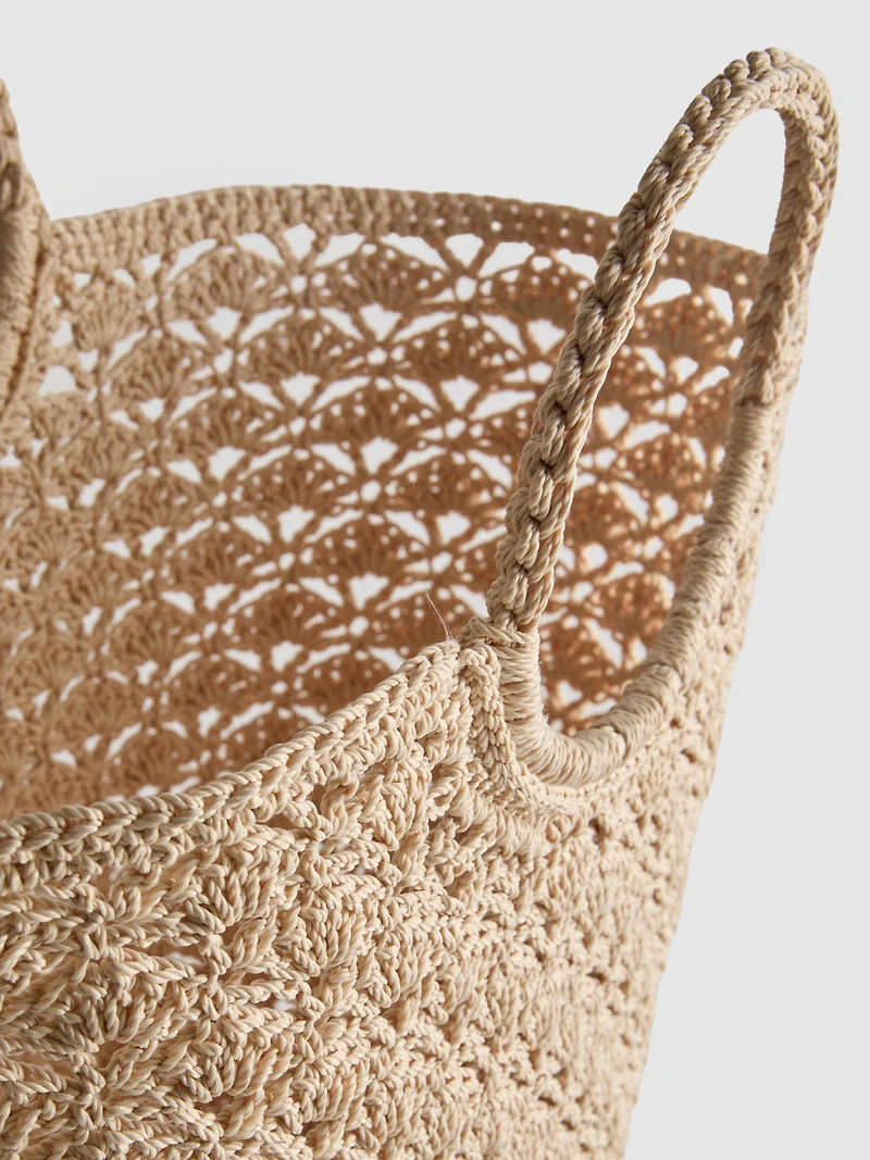 Paula Echevarría Crochet Bucket Bag