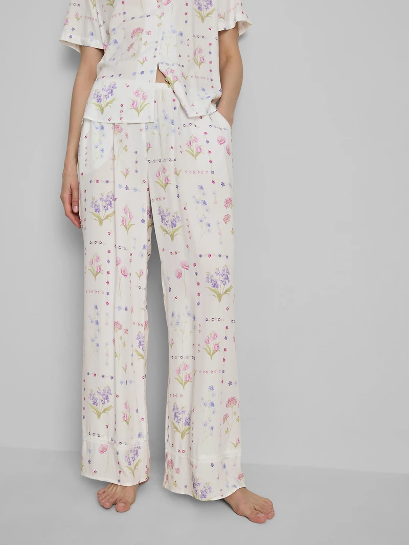 Floral Wide Leg Pajama Bottoms