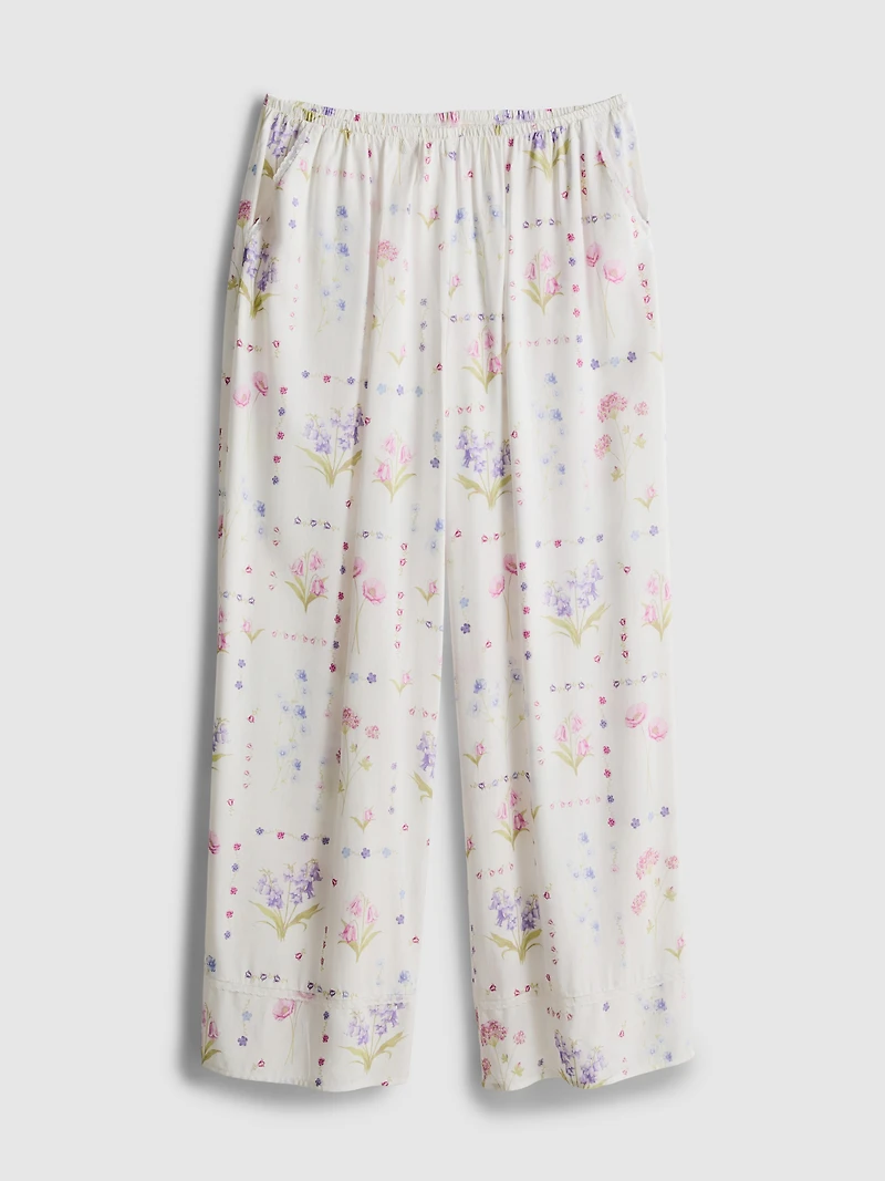 Floral Wide Leg Pajama Bottoms