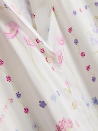 Floral Short-Sleeve Pajama Shirt