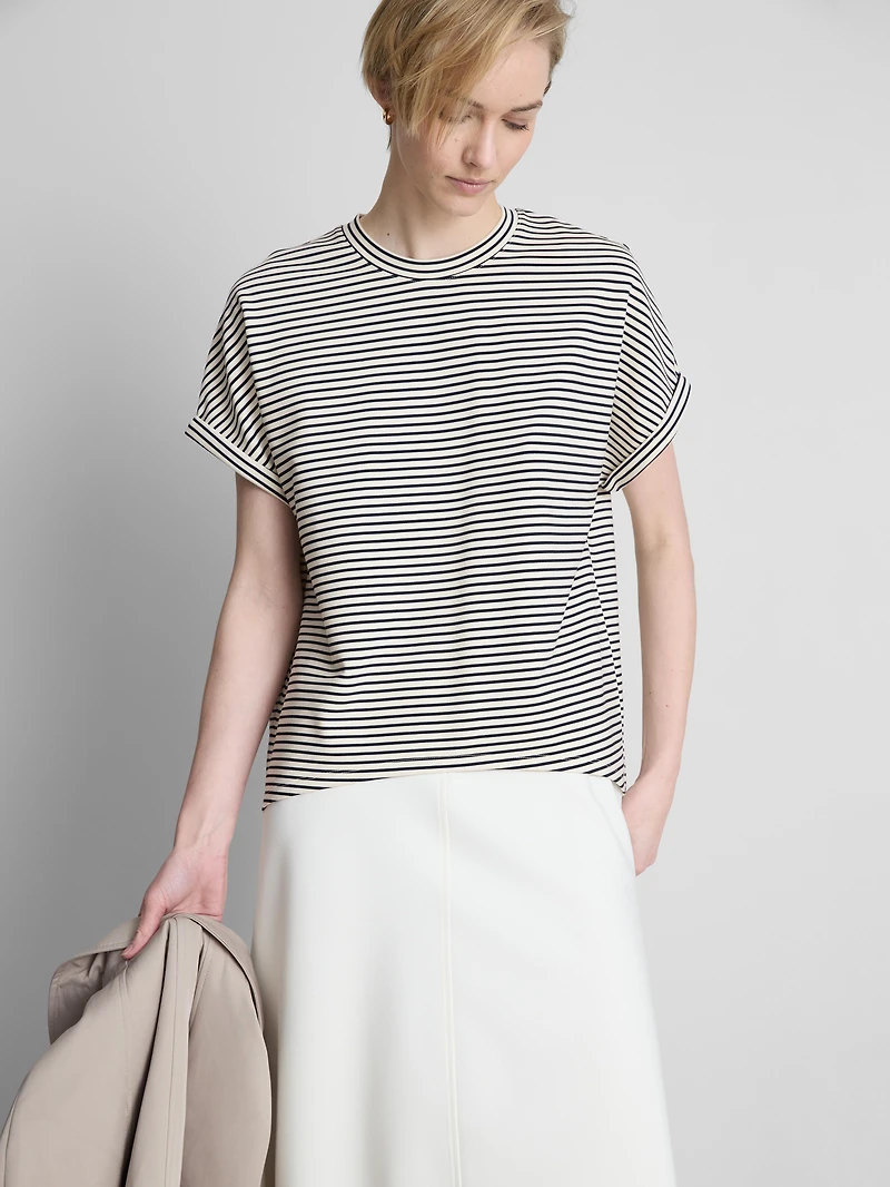 The Edit Striped Crewneck Tee