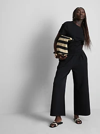 Cotton-Rich Seam-Detail Boxy Tee
