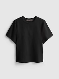 Cotton-Rich Seam-Detail Boxy Tee