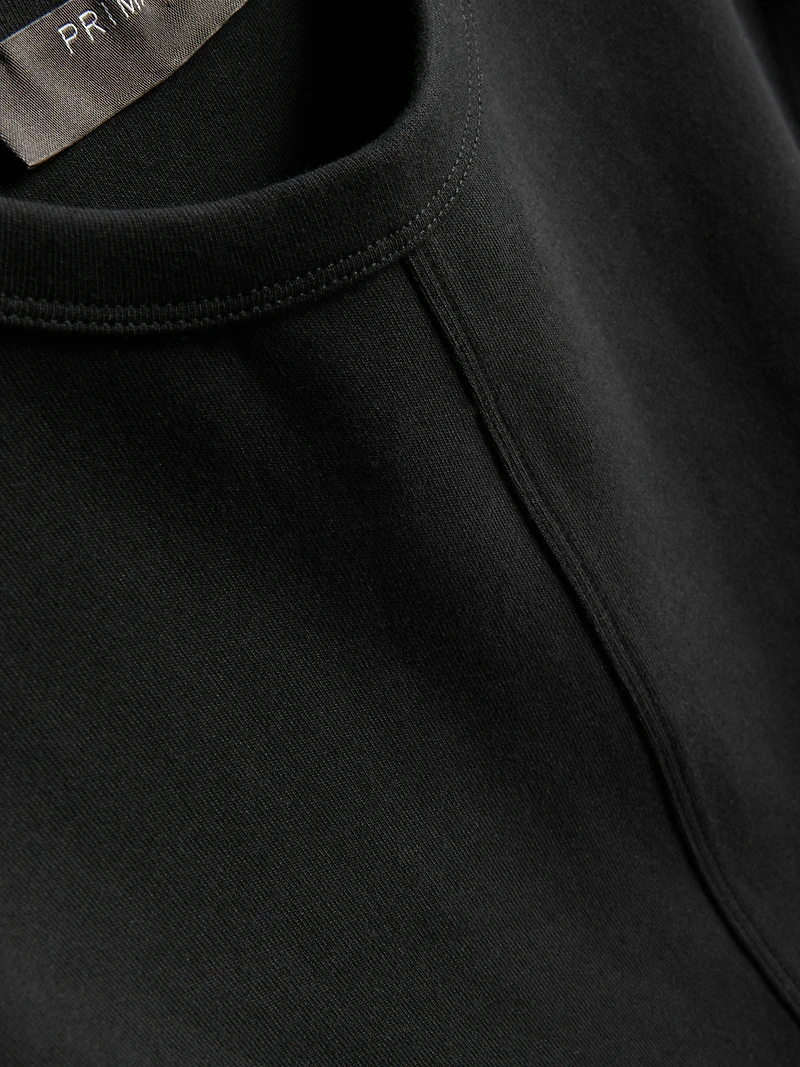 Cotton-Rich Seam-Detail Boxy Tee
