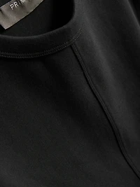Cotton-Rich Seam-Detail Boxy Tee