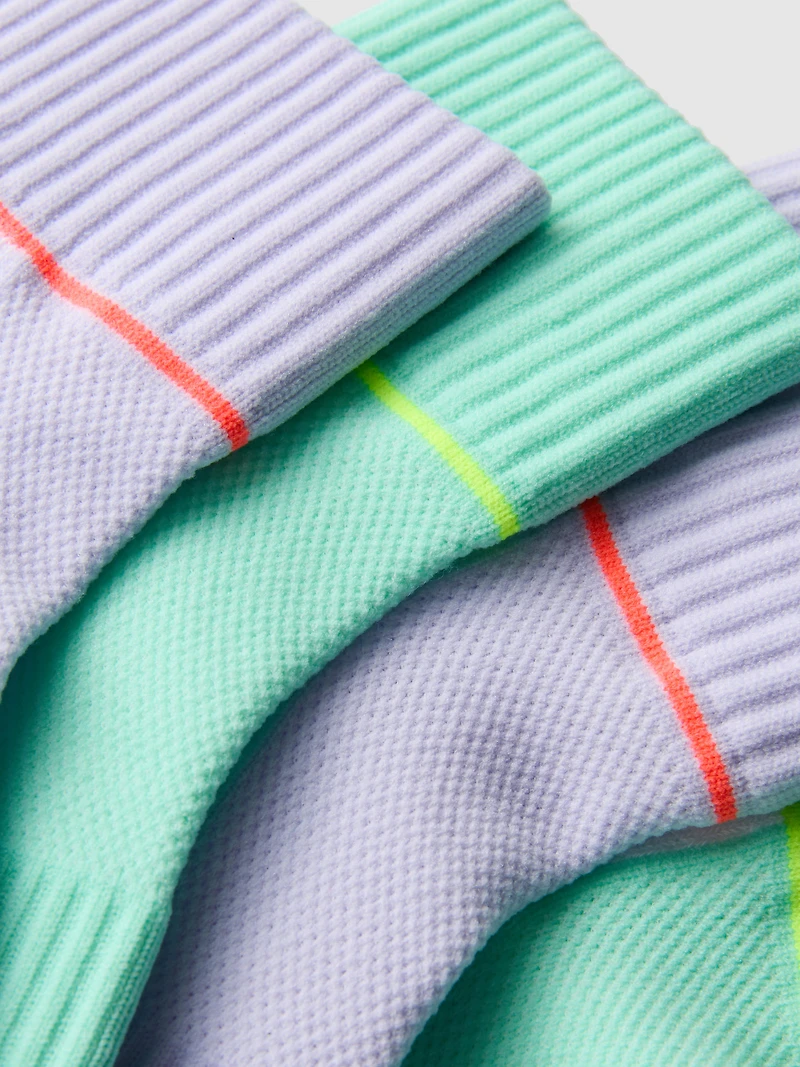 2pk Quarter Crew Workout Socks