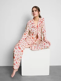 Printed Boyfriend Pajamas