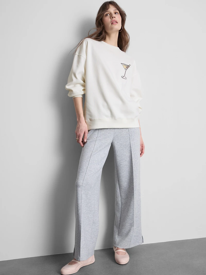 Cotton-Rich Graphic Martini Sweatshirt