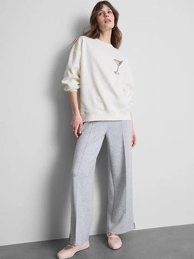 Cotton-Rich Graphic Martini Sweatshirt