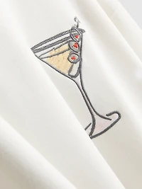 Cotton-Rich Graphic Martini Sweatshirt