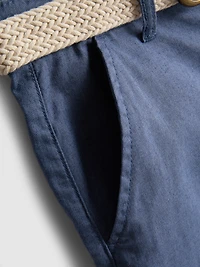 1.5-12yrs | The Edit Linen-Blend Belted Chino Shorts