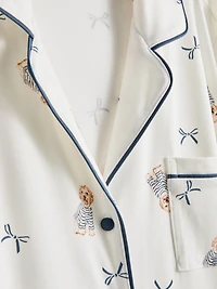 Dog-Print Boyfriend Shorty Pajamas