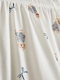Dog-Print Boyfriend Shorty Pajamas