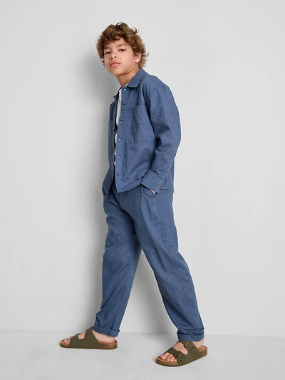 1.5-12yrs | The Edit Linen-Blend Pants