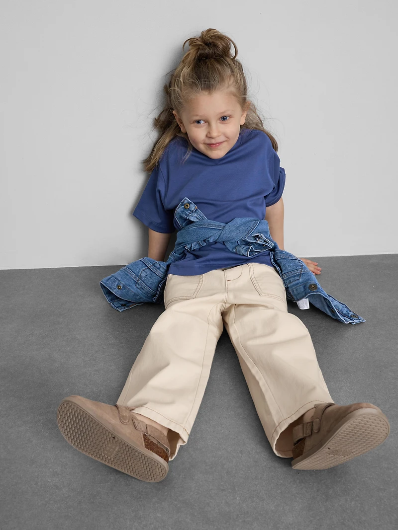 1.5-12yrs | The Edit Cotton Contrast-Stitch Pants