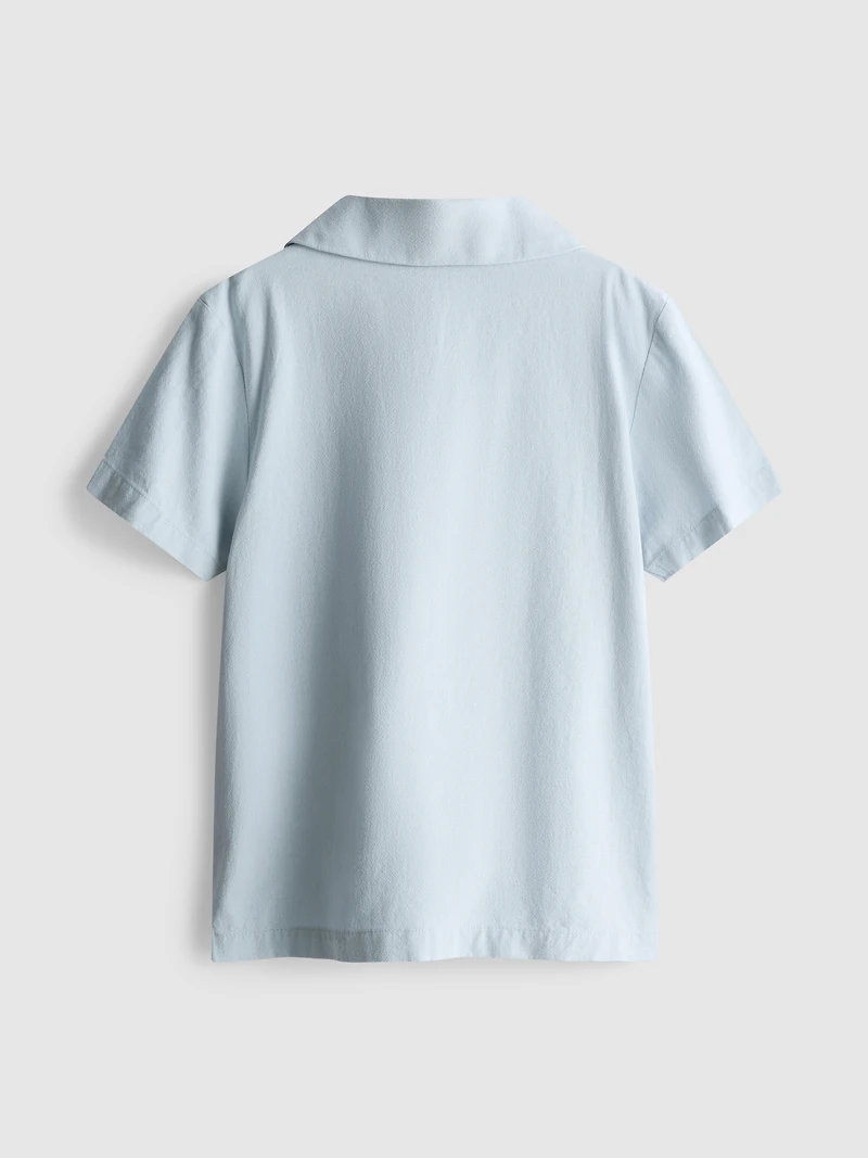 1.5-12yrs | The Edit Cotton Floral Embroidered Shirt