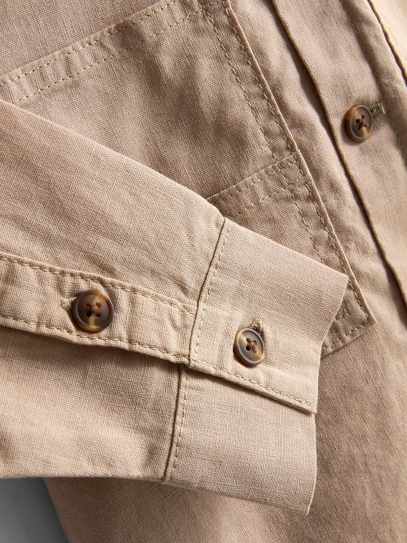 1.5-12yrs | The Edit Linen-Blend Overshirt