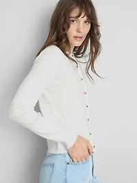 Metallic Button Cardigan