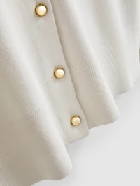 Metallic Button Cardigan