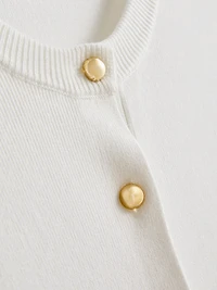 Metallic Button Cardigan