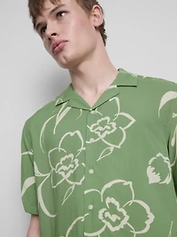 Floral Revere Collar Shirt