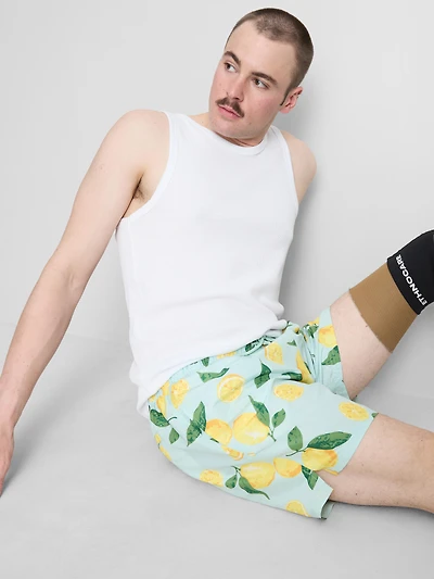Lemon Print Swim Shorts