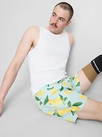 Lemon Print Swim Shorts