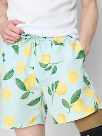 Lemon Print Swim Shorts
